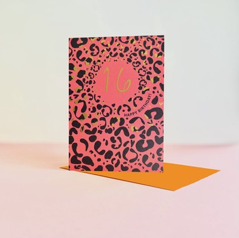 LS - Age 16 Foiled Leopard Print - BBF021
