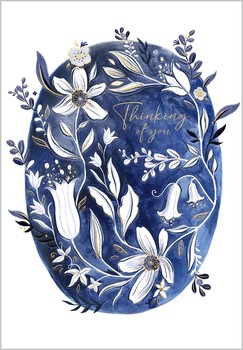 Abacus - Thinking Of You Delft Blue Floral - 15096