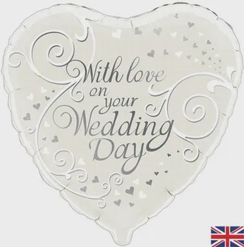 Oaktree - 18" With Love On Your Wedding Day Balloon - 228540