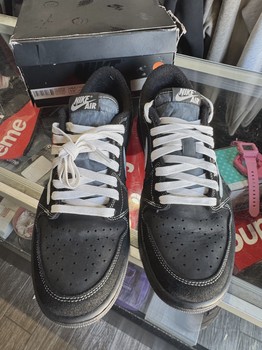 Jordan 1 Retro Low OG SP Travis Scott Black Phantom Custom Swoosh • Pre-Owned [4509] - view 2