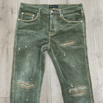 PURPLE BRAND 3-Needle Forest Wash Repair Skinny Jeans • Pre-Owned [9381] - view 5