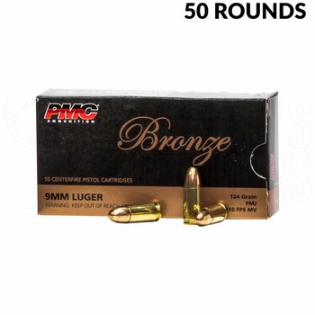 PMC 9mm Luger 124gr FMJ 50 Rounds