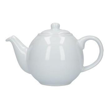 10 CUP WHITE GLOBE TEAPOT