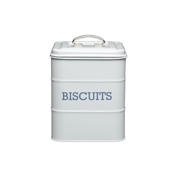 FRENCH GREY BISCUIT TIN 'LIVING NOSTALGIA'
