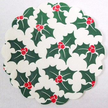 HOLLY COASTERS - PACK OF 20