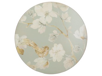 DUCK EGG FLORAL ROUND PLACEMATS - SET OF 4