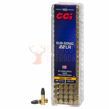 CCI .22LR Subsonic 40gr Hollow Point 100 Rounds