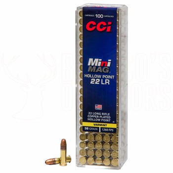 CCI .22LR Mini Mag 36gr Hollow Point 100 Rounds