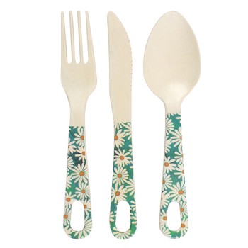 OOPS A DAISY BAMBOO CUTLERY SET