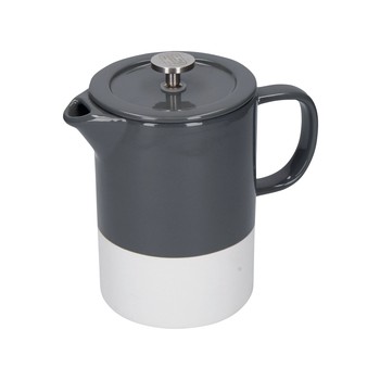 COOL GREY CERAMIC 6 CUP CAFETIERE