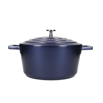 MASTERCLASS NON STICK CASSEROLE - 24CM/4 LITRE - METALLIC BLUE