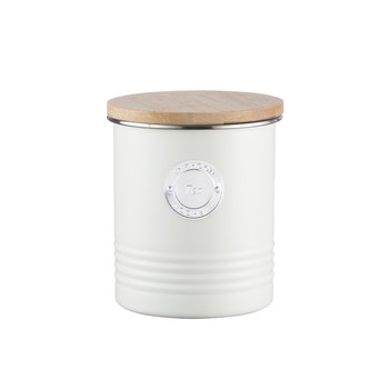 CREAM TEA CANISTER WITH BAMBOO LID