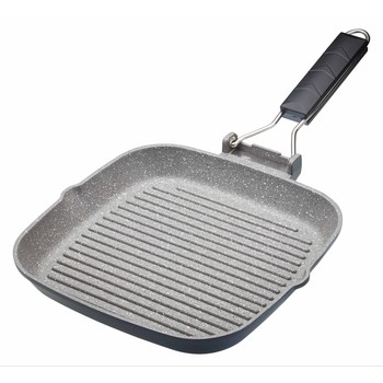 CAST ALUMINIUM 24CM NON STICK GRILL PAN
