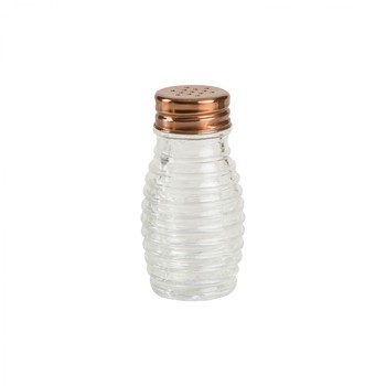SALT AND PEPPER SHAKER WITH COPPER LID