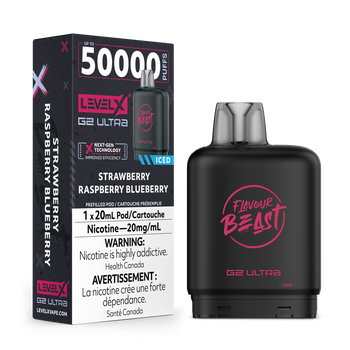 Level X Flavour Beast G2 Ultra 50K Pod - Strawberry Raspberry Blueberry Iced