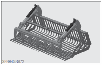 * 77" Rock Bucket (Stone Fork) Grapple Combo HLA