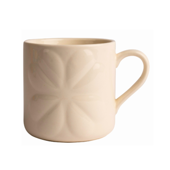 CARNABY EMBOSSED MUG - IVORY
