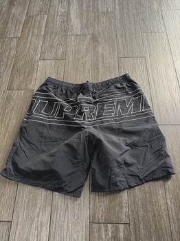 Supreme Big Logo Nylon Shorts Black • Brand New [4690] - view 2