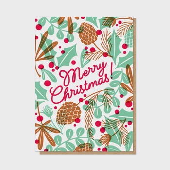 Stormy Knight - Pine Cones letterpress card - P&P067