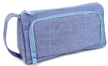 Fashion Stationery - 2 Zip Compartment Pencil Case