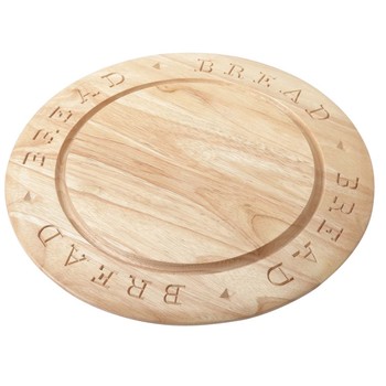 BREAD BOARD RND CARVED