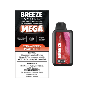 Breeze Mega 60K - Strawberry Peach Mint
