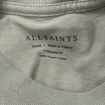AllSaints Redact Oversized Embroidered Logo T-Shirt • Pre-Owned [4601] - view 4