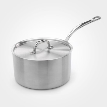 SAMUEL GROVES CLASSIC STEEL SAUCEPAN WITH LID - 16CM