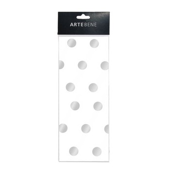 Artebene -Silver Spots Tissue Paper-50x76cm/3 pcs.-200508