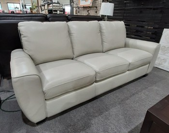 Bronco Taupe Leather Sofa