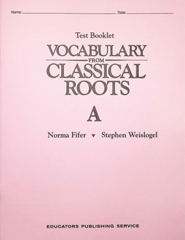 Vocabulary From Classical Roots A Test