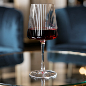 CHELSEA OPTIC CRYSTAL RED WINE GLASS  - SET OF 6