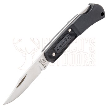 Bear & Son Cutler 3″ Black Zytel Lightweight Executive Lockback Upswept