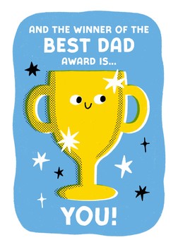 Stormy Knight -Best Dad Award letterpress card-P&P063