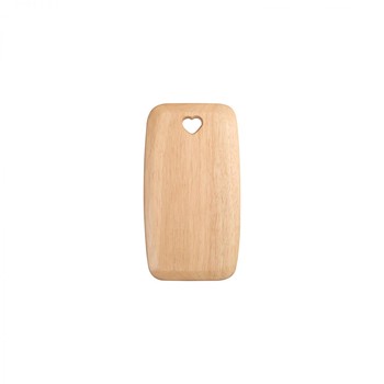 HEVEA WOOD BOARD WITH HEART - 15 X 27.5CM