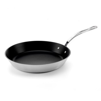 TRI PLY NON STICK STAINLESS STEEL 28CM FRYING PAN - SATIN FINISH
