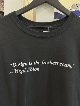 Virgil Abloh  x Canary Yellow 'Design Is The Freshest Scam'  Tee • Pre-Owned [6638] - view 2