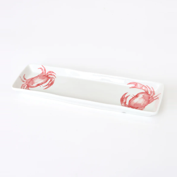 BATELA RED CRAB LONG CERAMIC TRAY
