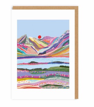 Ohh Deer - Mountain Sunset Greeting Card - MECLC7463