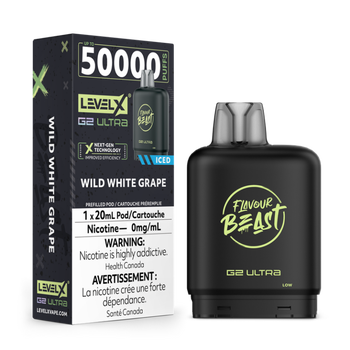 Level X Flavour Beast G2 Ultra 50K Pod - Wild White Grape Iced (0mg)