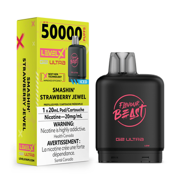 Level X Flavour Beast G2 Ultra 50K Pod - Smashin' Strawberry Jewel Iced