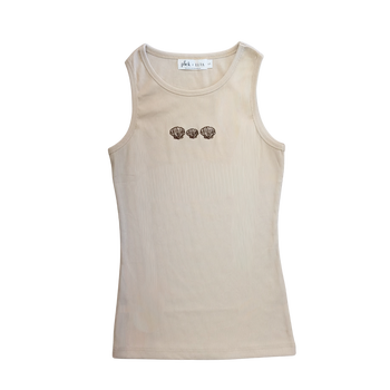 Luna Top - Embroidery Shell Beige