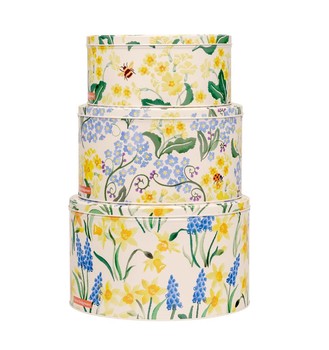EMMA BRIDGEWATER LITTLE DAFFODILS ROUND CAKE TINS - SET OF 3