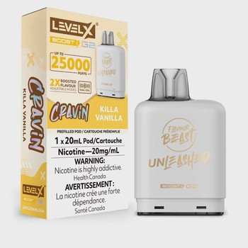 Level X Flavour Beast Cravin' G2 Boost 25K Pod - Killa Vanilla