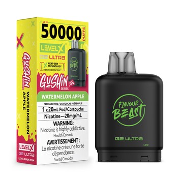 Level X Flavour Beast Gushin' G2 Ultra 50K Pod - Watermelon Apple