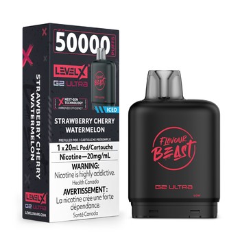 Level X Flavour Beast G2 Ultra 50k - Strawberry Cherry Watermelon Iced