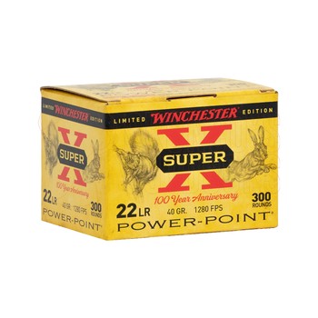 Winchester PowerPoint 100th .22LR 40gr 300 Rounds