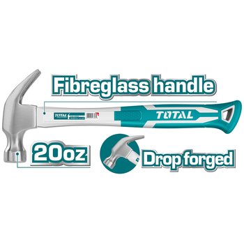 TOTAL - 20oz Claw Hammer