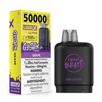 Level X Flavour Beast Gushin' G2 Ultra 50K Pod - Grape