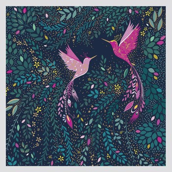 The Art File -HUMMINGBIRDS FLORAL SPRIGS-SAM123